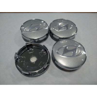 купити Колпачок в диск HYUNDAI 60мм серый+основание хром для дисків