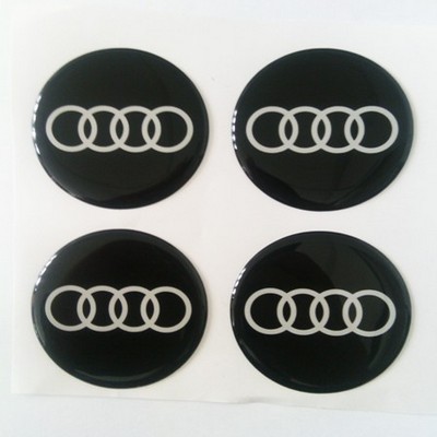 Аксессуары Audi D56 мм cиликон (Белый логотип на черном фоне)+