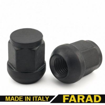 Аксессуары Гайки 12х1,5 L28 Сфера 19 ключ Черный Цинк (Farad Italy) купити гайки для дисків Гайки 12х1,5 L28 Сфера 19 ключ Черный Цинк (Farad Italy)