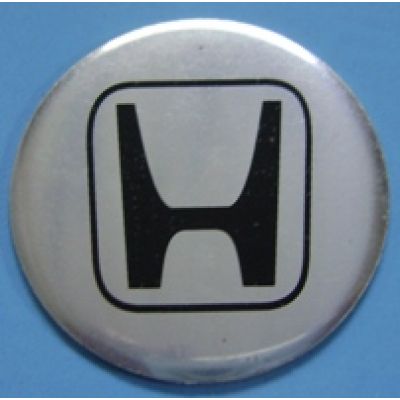 купити Наклейка на диск Honda D56 аллюминий, выпуклый (серебристый логотип на черном фоне) для дисків