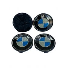 Аксесуари Колпачки на диски BMW (68/62) Синий + Карбон
