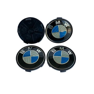 купити Колпачки на диски BMW (68/62) Синий + Карбон для дисків