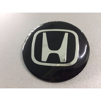 купити Наклейка на диск Honda D56 аллюминий (серебристый логотип на черном фоне) для дисків