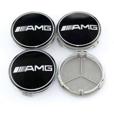 купити Колпачки на диски Mercedes AMG (75/70) Черные для дисків