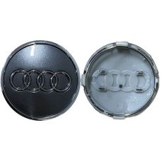 Аксессуары Колпачок на диски Audi серый/хром лого 8W0601170 / 4M0601170 (61мм)