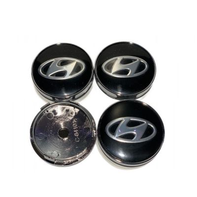 купити Колпачок в диски Hyundai черные/хром лого (60/56мм) для дисків