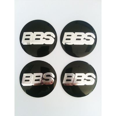 купити Наклейка на диск BBS D56 алюминий (Серебристый логотип на черном фоне) для дисків