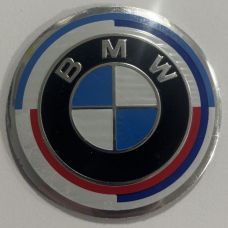 Наклейка на диск BMW New d56 мм аллюминий (50 Year Anniversary) выпуклый