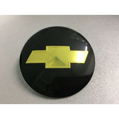 купити Наклейка на диск Chevrolet d56 выпуклый (Золотисый логотип на черном фоне) для дисків