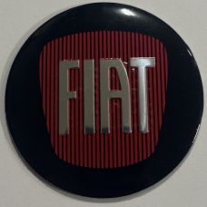 Наклейка на диск Fiat 56 выпуклый (Красный логотип на черном фоне)