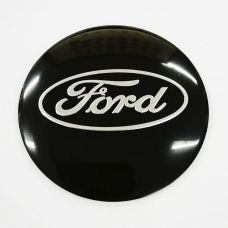Аксессуары Наклейка на диск Ford D56 мм (Серебристый логотип на черном фоне)