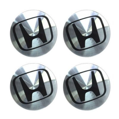 купити Наклейка на диск Honda D56 аллюминий (черный логотип на серебристом фоне) для дисків