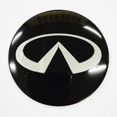 Аксессуары Наклейка на диск Infiniti D56 мм (Серебристый логотип на черном фоне)