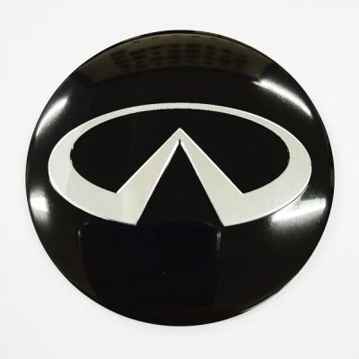 купити Наклейка на диск Infiniti D56 мм (Серебристый логотип на черном фоне) для дисків