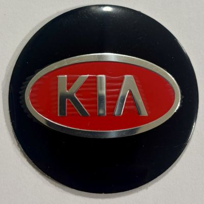 Аксессуары Наклейка на диск Kia 56 выпуклый (Красный логотип на черном фоне) купити Наклейка на диск Kia 56 выпуклый (Красный логотип на черном фоне) для дисків