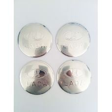 Аксессуары Наклейка на диск LADA D56 мм (Хромированный логотип на серебристом фоне)