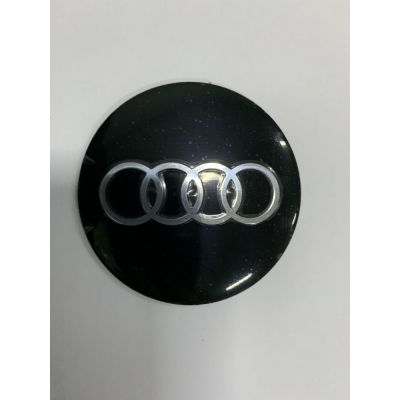 купити Наклейки Audi D56 алюминий (Серебристый логотип на черном фоне) для дисків