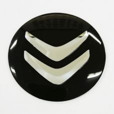 Аксессуары Наклейки Citroen D56 алюминий (Хромированный логотип на черном фоне)