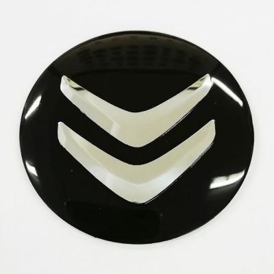 купити Наклейки Citroen D56 мм алюминий (Хромированный логотип на серебристом фоне) для дисків