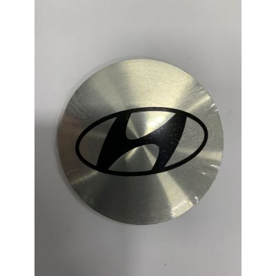 купити Наклейки Hyundai D56 алюминий (Черный логотип на серебристом фоне) для дисків