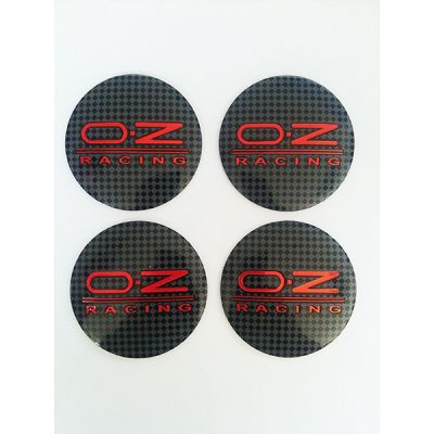 купити Наклейки OZ D56 мм (Красный логотип на карбоновом фоне) для дисків