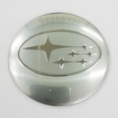купити Наклейки Subaru D56 алюминий (Хромированный логотип на серебристом фоне) для дисків