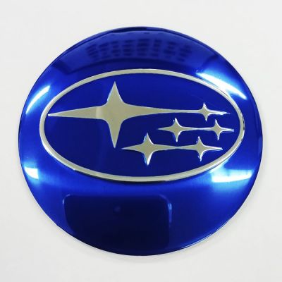 купити Наклейки Subaru D56 алюминий (Хромированный логотип на синем фоне) для дисків