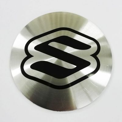 купити Наклейки Suzuki D56 алюминий (Черный логотип на серебристом фоне) для дисків