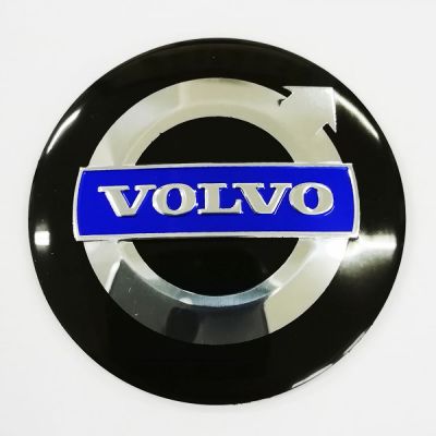 купити Наклейки Volvo D56 алюминий (Хромированный логотип на черном фоне) для дисків