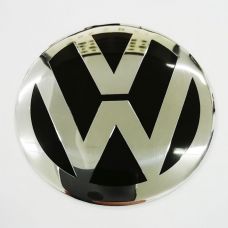 Аксессуары Наклейка на диск Volkswagen 56 алюминий (Серебристый логотип на черном фоне)