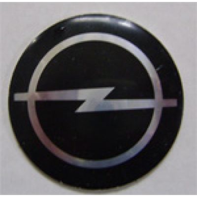 купити Наклейка на диск Opel 56  выпуклый (Серебоистый логотип на черном фоне)  для дисків