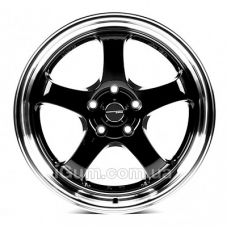 Replica (CW400) 8x18 5x112 ET38 DIA66,6 (black machined lip)