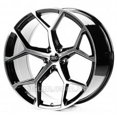 Replica Audi (A22895) 10x22 5x112 ET18 DIA66,6 (gloss black machined face)