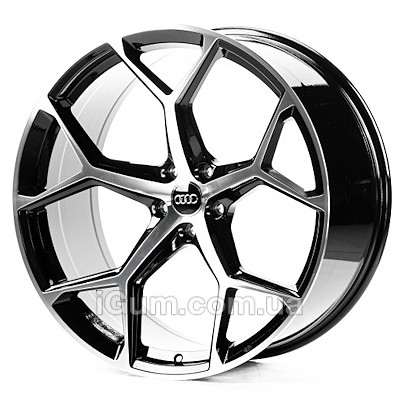 Диски Replica Audi (A22895) 10x22 5x112 ET18 DIA66,6 (gloss black machined face)