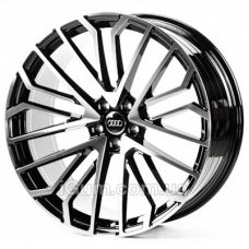 Replica Audi (A3386) 10x23 5x112 ET20 DIA66,6 (black machined face)