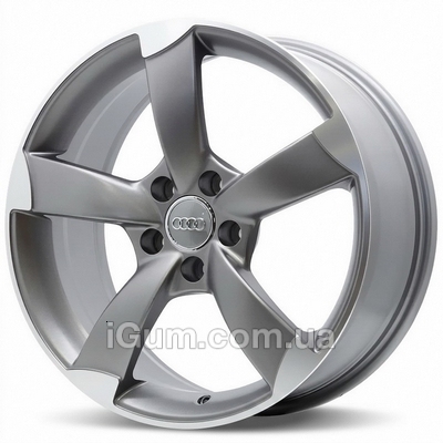 Диски Replica Audi (AU6101) 9x20 5x112 ET35 DIA66,6 (grey machined face)