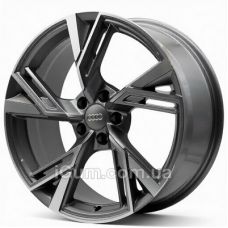 Replica Audi (AU6105) 9,5x22 5x112 ET25 DIA66,6 (gun metal machined face)