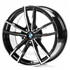 Replica BMW (B18475) 8x18 5x120 ET34 DIA72,6 (gloss black machined face)