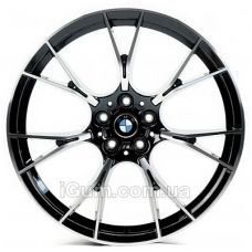 Replica BMW (B2111) 8x19 5x120 ET30 DIA72,6 (black machined face)