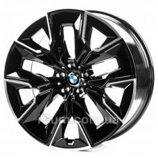 Replica BMW (B3447) 10,5x21 5x112 ET44 DIA66,6 (black machined face)