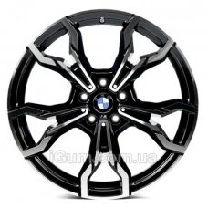 Replica BMW (B5596) 8x20 5x112 ET27 DIA66,6 (gloss black machined face)