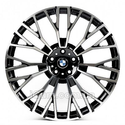 Диски Replica BMW (B7114) 9,5x22 5x120 ET40 DIA74,1 (gloss black machined face)