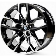 Replica BMW (BM3151) 10,5x22 5x112 ET43 DIA66,6 (gloss black machined face)