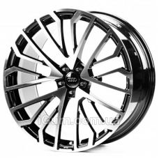 Replica Forged Audi (A01002) 10x23 5x112 ET15 DIA66,6 (gloss black machined face)