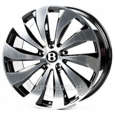 Replica Forged Bentley (BN1741) 11x22 5x130 ET60 DIA71,6 (gloss black machined face)