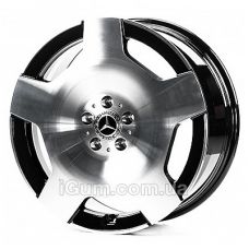 Replica Forged Mercedes (MR0011) 8x18 5x112 ET52 DIA66,6 (gloss black machined face)
