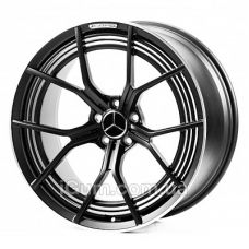 Replica Forged Mercedes (MR7350) 10x21 5x112 ET30 DIA66,6 (matt black lip polished)