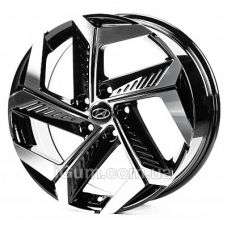 Replica Hyundai (HND18629) 7,5x18 5x114,3 ET51 DIA67,1 (gloss black machined face)