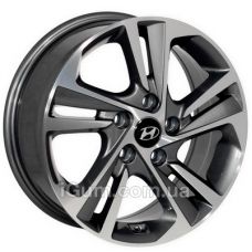 Replica Hyundai (HND7108) 7x17 5x114,3 ET53 DIA67,1 (gun metal machined face)
