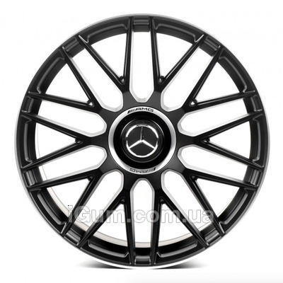 Диски Replica Mercedes (MR01) 10x22 5x112 ET45 DIA66,6 (matt black lip polished)